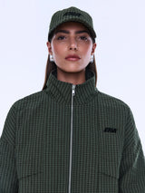 ENA PELLY - FALLON CHECK CAP - OLIVE CHECK