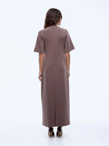 ENA PELLY - ELLY MIDI DRESS - MOCHA