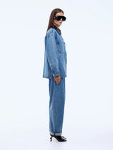 ENA PELLY - PRUE OVERSHIRT - MID INDIGO