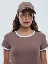 ENA PELLY - ELLY FITTED TEE - MOCHA
