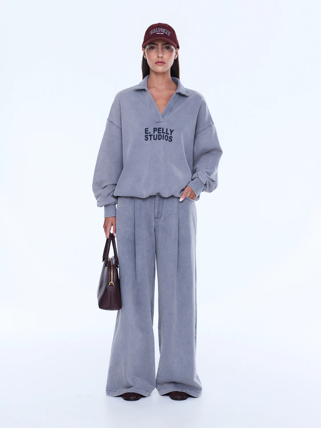 ENA PELLY - IVA JERSEY POLO - DOVE GREY