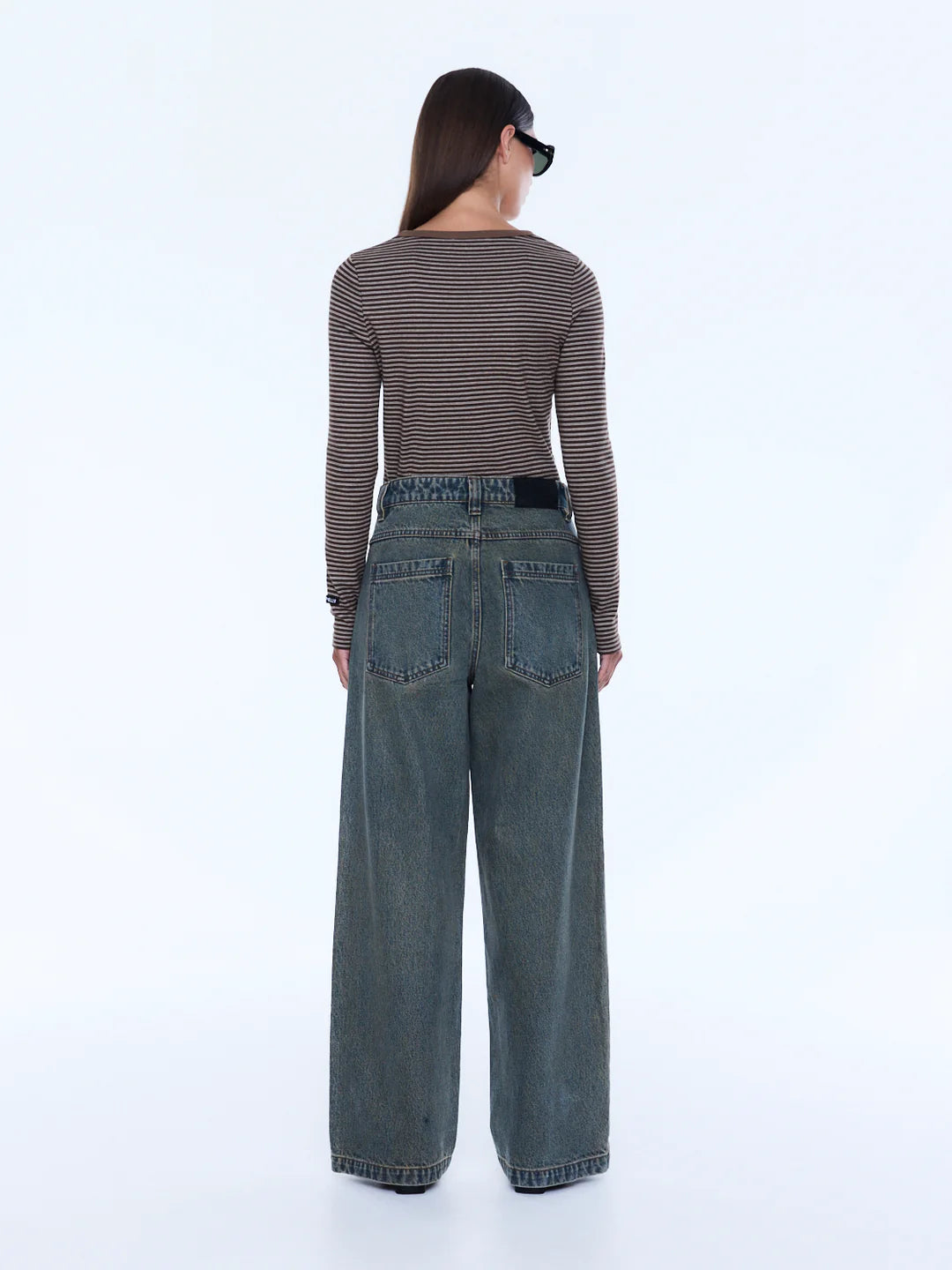ENA PELLY - GEORGIA DENIM JEAN - WASHED OLIVE
