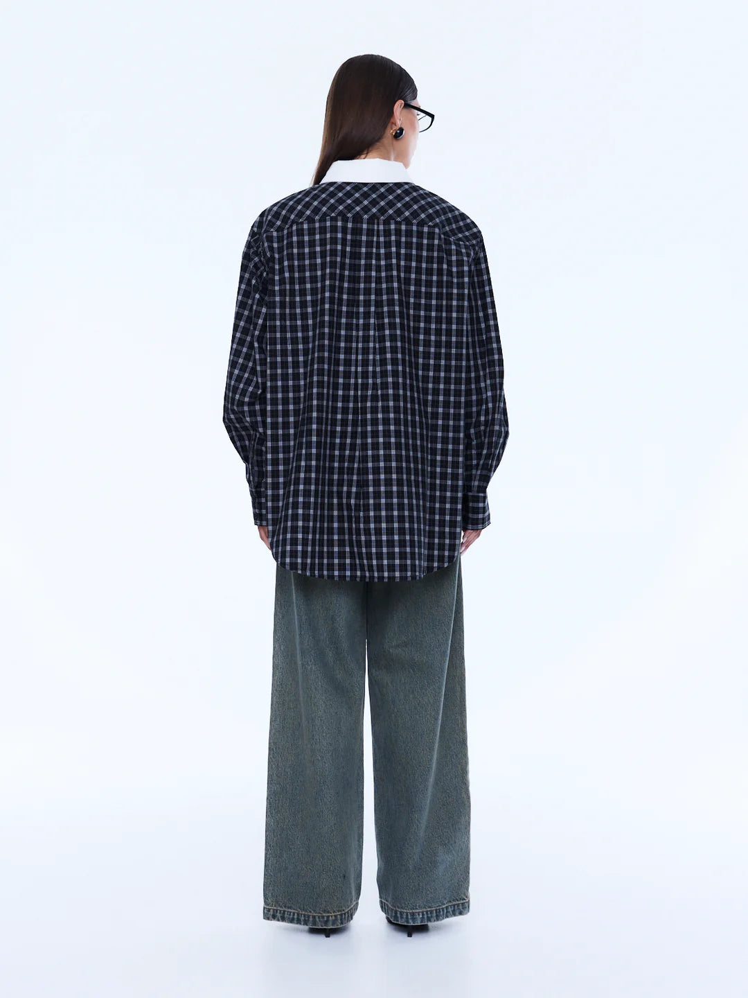 ENA PELLY - LOUISE CHECK SHIRT - BLACK CHECK