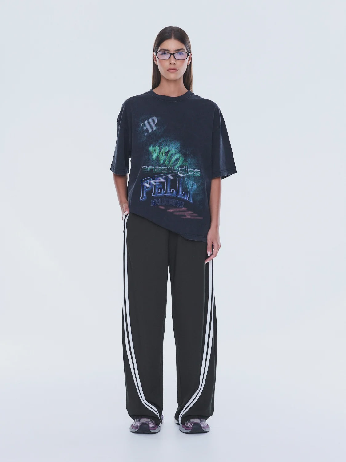 ENA PELLY - MAEVE RELAXED TEE - VINTAGE BLACK/EP