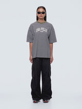 ENA PELLY - MAEVE RELAXED TEE MONROE - GREEN MULTI STRIPE