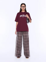 ENA PELLY - IVY RELAXED TEE - BURGANDY