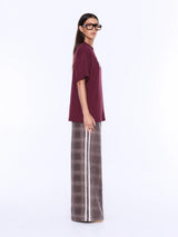 ENA PELLY - IVY RELAXED TEE - BURGANDY