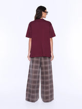 ENA PELLY - IVY RELAXED TEE - BURGANDY