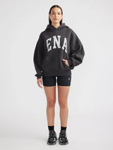 ENA PELLY - COLLEGIATE OVERSIZED HOODIE - VINTAGE BLACK