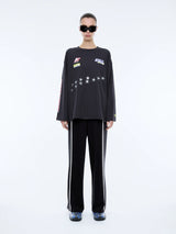 ENA PELLY - SPEEDWAY LONG SLEEVE TEE - WASHED CHARCOAL