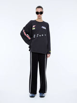 ENA PELLY - SPEEDWAY LONG SLEEVE TEE - WASHED CHARCOAL