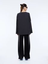 ENA PELLY - SPEEDWAY LONG SLEEVE TEE - WASHED CHARCOAL