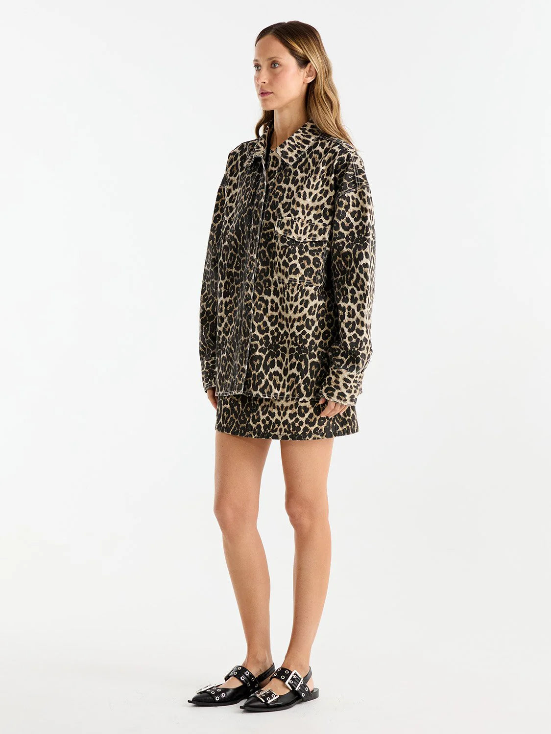 ENA PELLY - SURI OVERSHIRT - LEOPARD PRINT