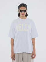 ENA PELLY - PELLY COLLEGIATE TEE - WHITE MARLE