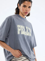 ENA PELLY - PELLY WORLD TOUR TEE - WASHED GREY