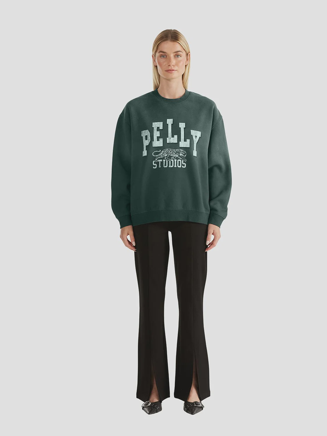 ENA PELLY - PELLY STUDIOS SWEATSHIRT - JADE WASH