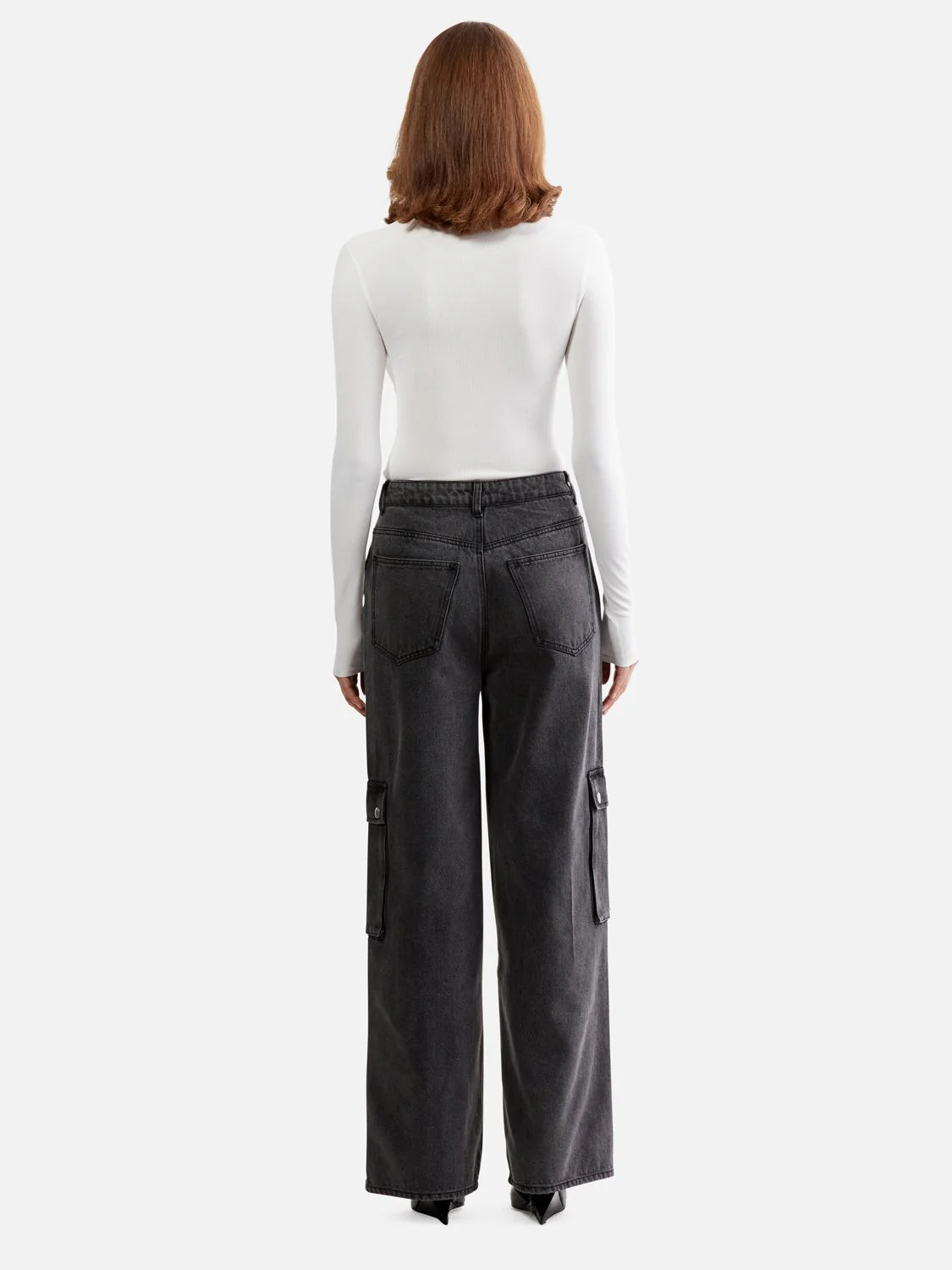 ENA PELLY - NOVA DEMIN CARGO PANT - CHARCOAL WASH