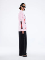 ENA PELLY - STREET SIGNS LONG SLEEVE TEE - PINK