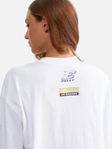 ENA PELLY - MIXED LOGO LONG SLEEVE TEE - WHITE