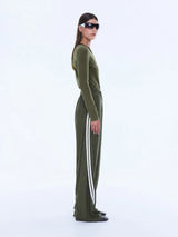 ENA PELLY - VALENTINA STRIPE PANT - OLIVE