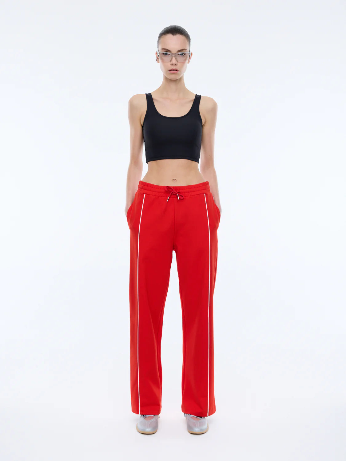 ENA PELLY - PIPER STRIPE PANT - FLAME RED