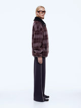 ENA PELLY - WINNIE QTR ZIP - BURGANDY CHECK