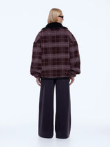 ENA PELLY - WINNIE QTR ZIP - BURGANDY CHECK