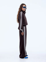 ENA PELLY - VALENTINA STRIPE PANT - COCOA