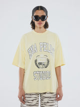 ENA PELLY - EP VARSITY TEE - PANNA COTTA