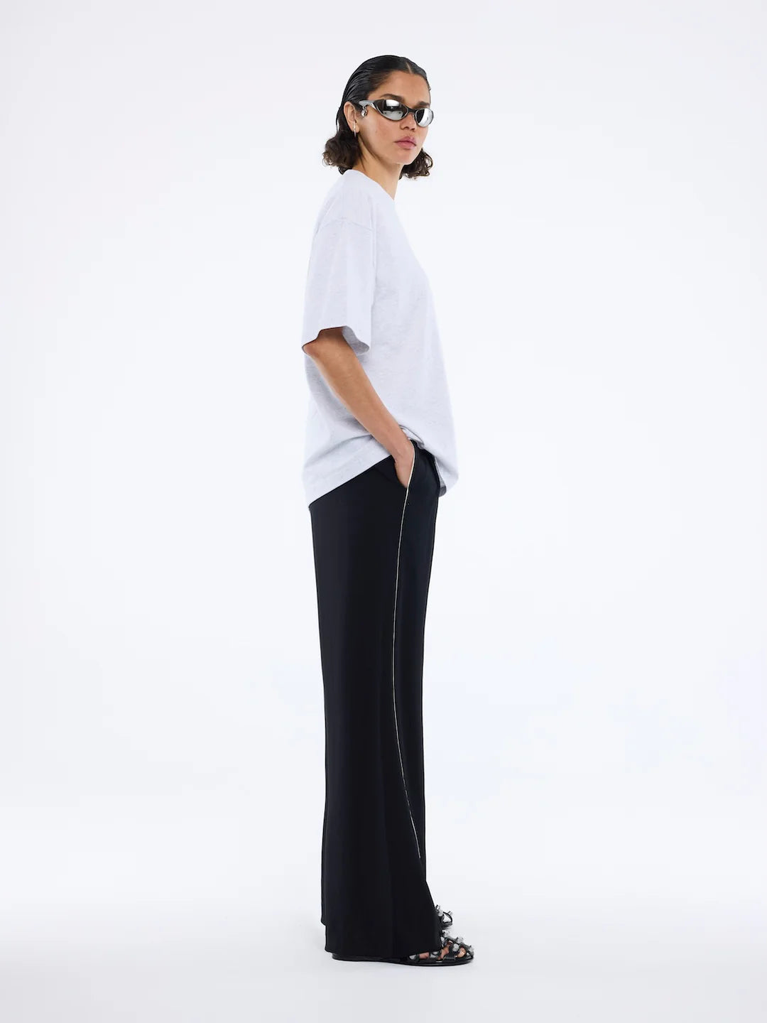 ENA PELLY - VARSITY ARCH TEE - WHITE MARLE