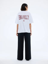 ENA PELLY - VARSITY ARCH TEE - WHITE MARLE