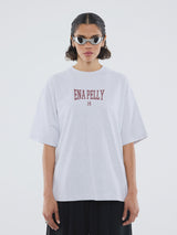 ENA PELLY - VARSITY ARCH TEE - WHITE MARLE
