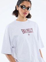 ENA PELLY - VARSITY ARCH TEE - WHITE MARLE