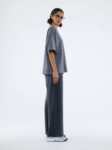 ENA PELLY - PELLY SPRAY HEART TEE - WASHED GREY