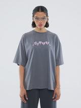 ENA PELLY - PELLY SPRAY HEART TEE - WASHED GREY