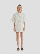 ENA PELLY - BROOKE DENIM SHIRT - WHITE