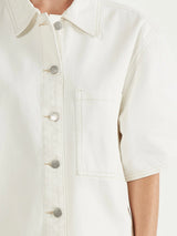 ENA PELLY - BROOKE DENIM SHIRT - WHITE