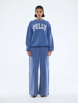 ENA PELLY - EP VARSITY SWEATSHIRT - INDIGO WASH