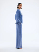 ENA PELLY - EP VARSITY SWEATSHIRT - INDIGO WASH