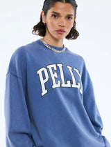 ENA PELLY - EP VARSITY SWEATSHIRT - INDIGO WASH