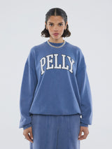 ENA PELLY - EP VARSITY SWEATSHIRT - INDIGO WASH