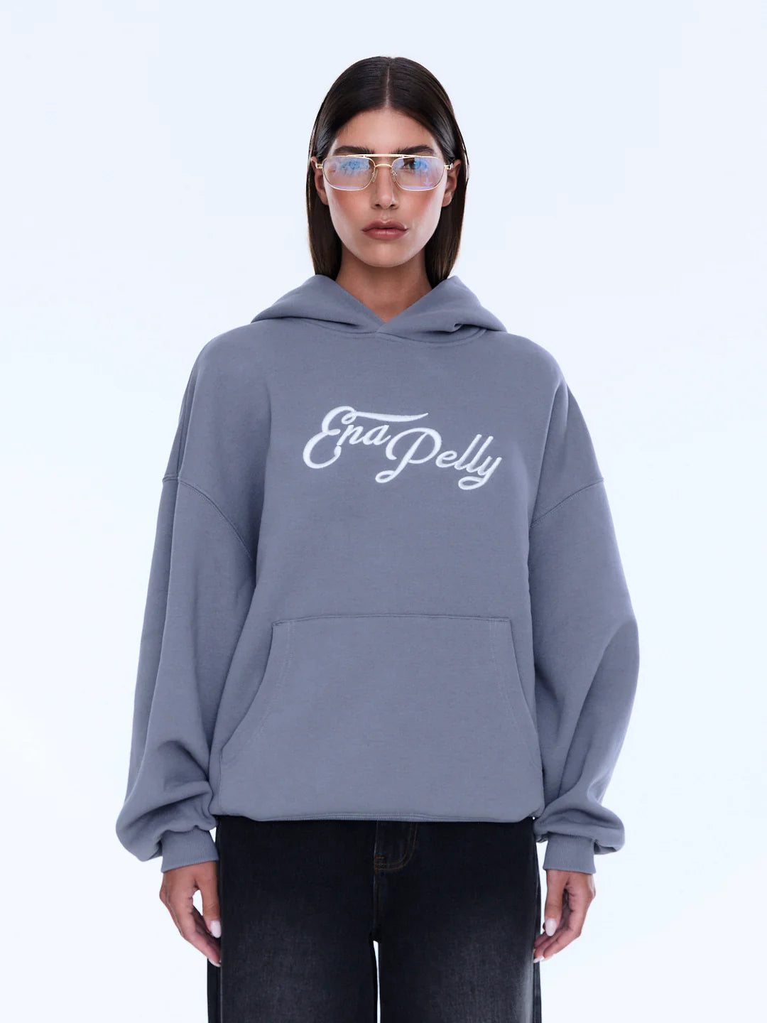 ENA PELLY - CASSIE OVERSIZED HOODIE - WASHED GREY