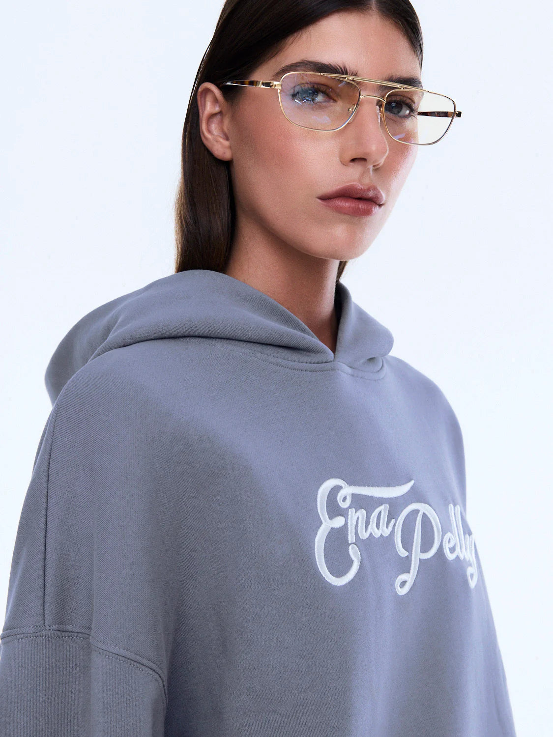 ENA PELLY - CASSIE OVERSIZED HOODIE - WASHED GREY