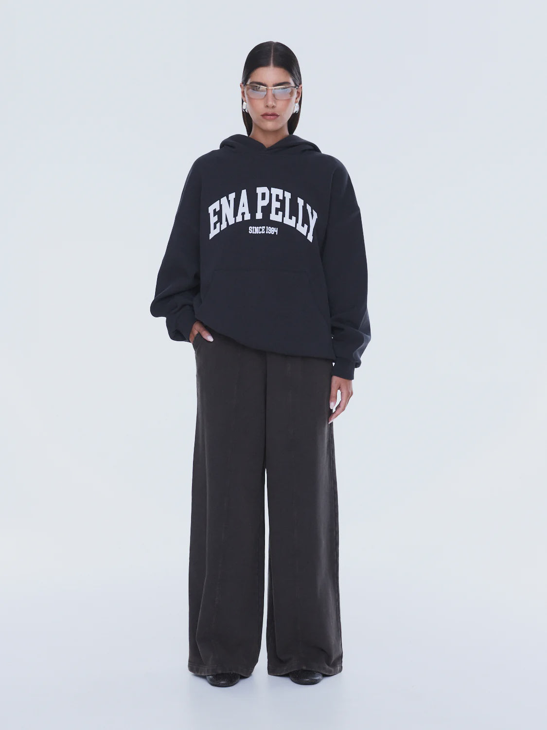 ENA PELLY - CASSIE OVERSIZED HOODIE - PHANTOM/ENA PELLY