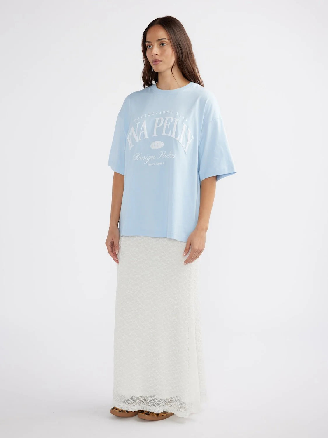 ENA PELLY - HERITAGE STUDIOS TEE - CAPRI WASH