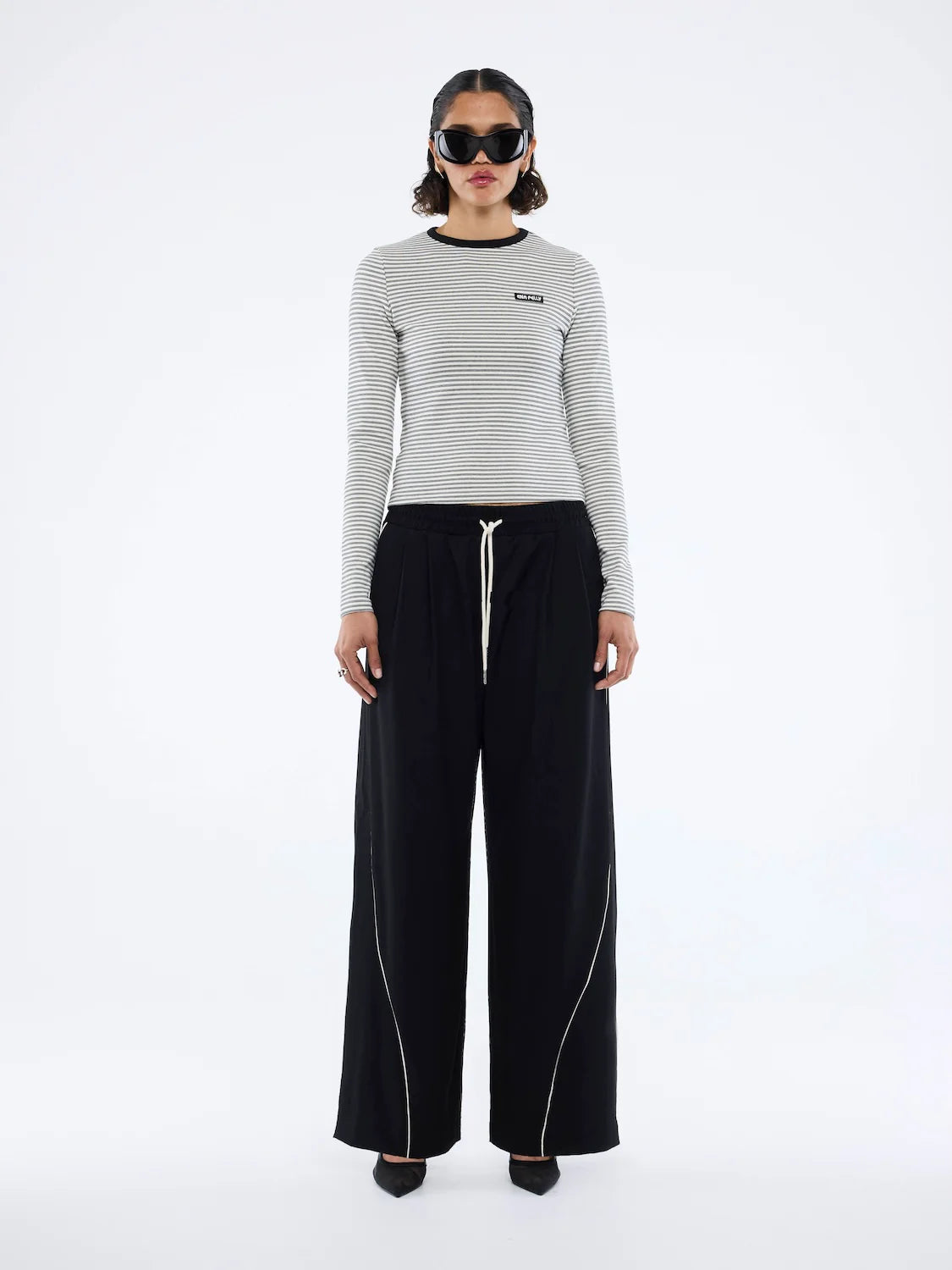 ENA PELLY - BOWIE WIDE LEG PANT - BLACK