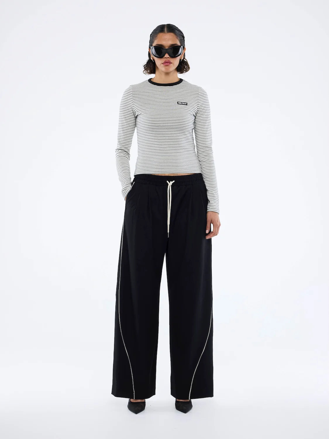 ENA PELLY - BOWIE WIDE LEG PANT - BLACK