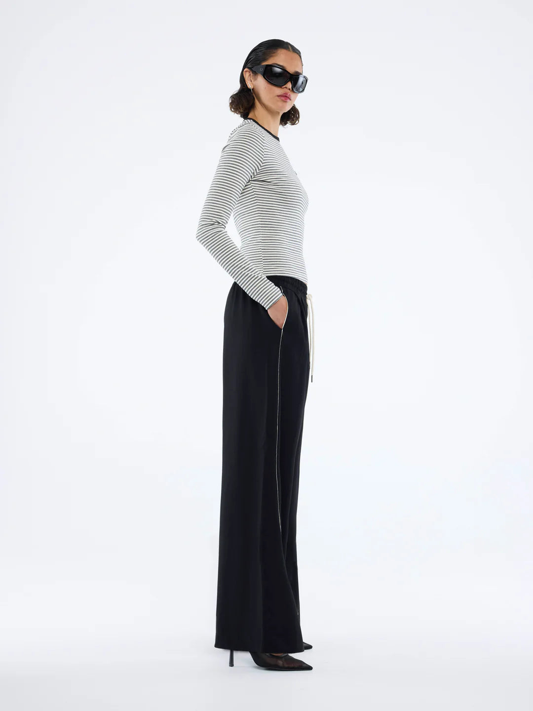 ENA PELLY - BOWIE WIDE LEG PANT - BLACK