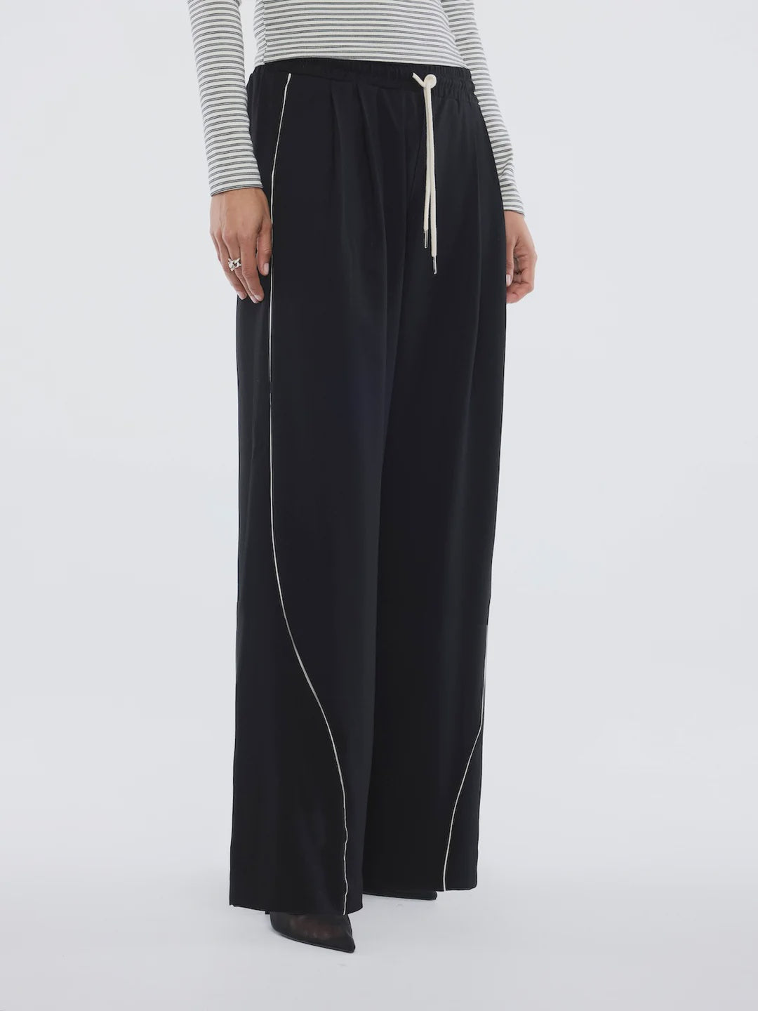 ENA PELLY - BOWIE WIDE LEG PANT - BLACK