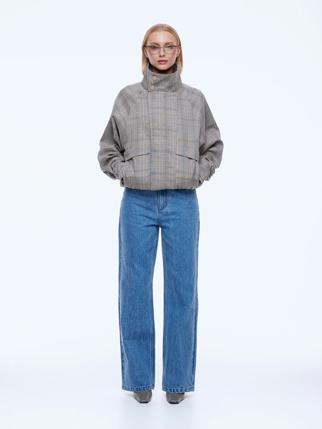 ENA PELLY - ZADIE BOMBER JACKET - CHECK